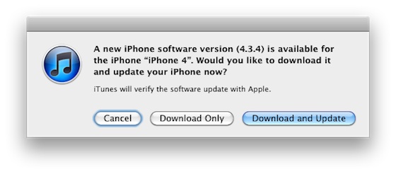 iOS 4.3.4 (8K2) Yayınlandı