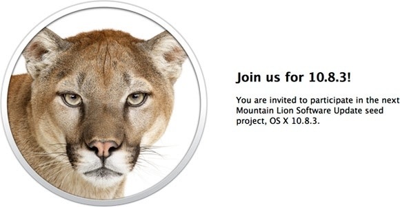 OS X 10.8.3 Mountain Lion Beta İçin Yeni Yapılandırma Yayınlandı