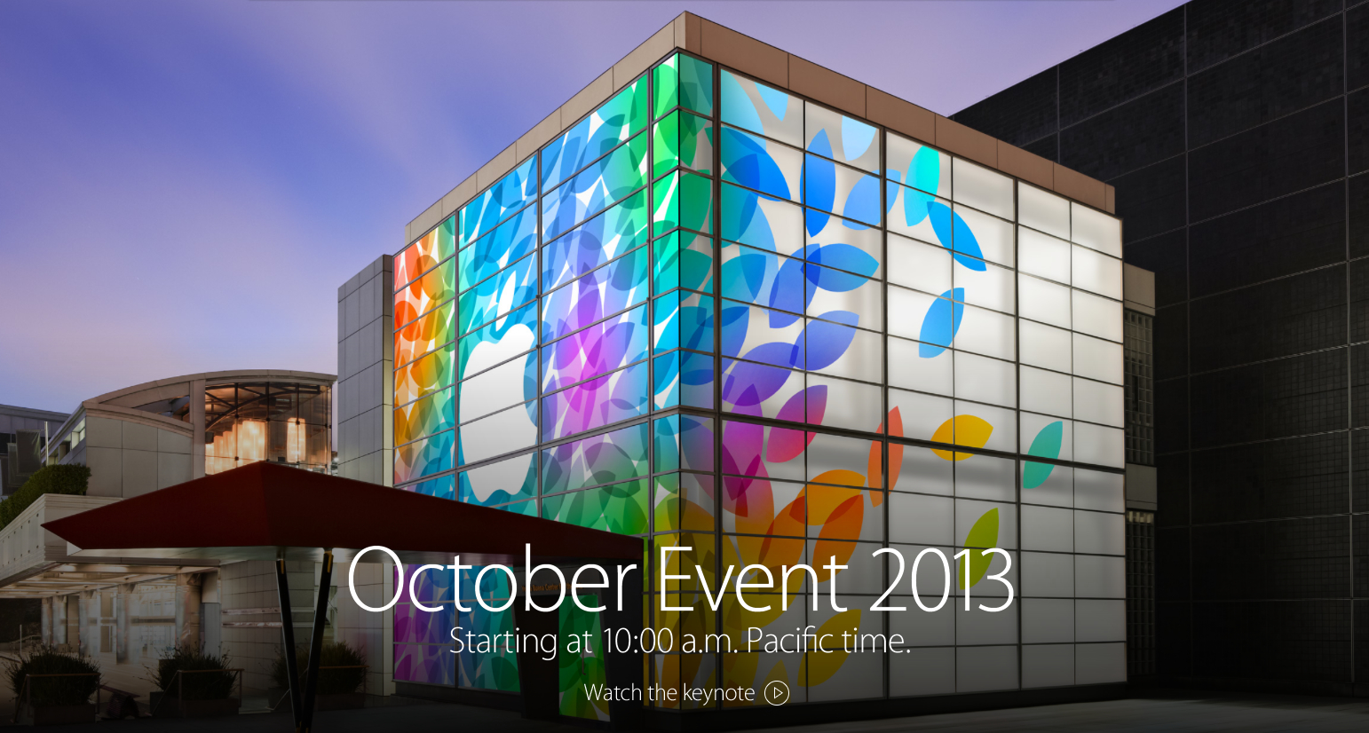Apple, Ekim 2013 Etkinliğini Bu Akşam Canlı Yayınlayacak