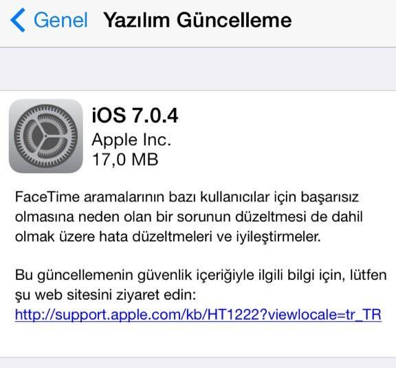 iOS 7.0.4 & iOS 6.1.5 Güncellemeleri Yayınlandı