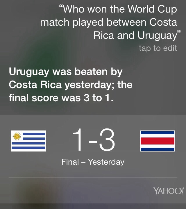 Siri ile Dünya Kupası Maçlarını Takip Edin