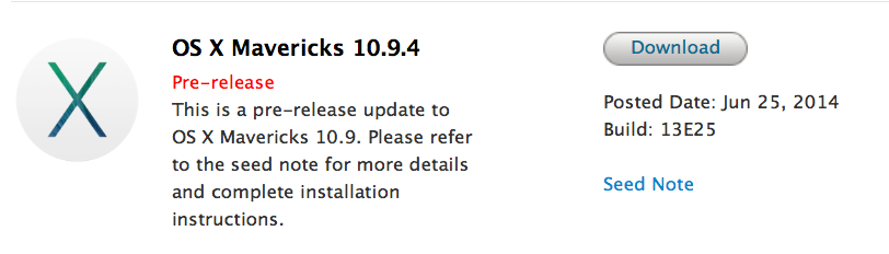 OS X 10.9.4’ün Yeni Beta Sürümü Yayınlandı