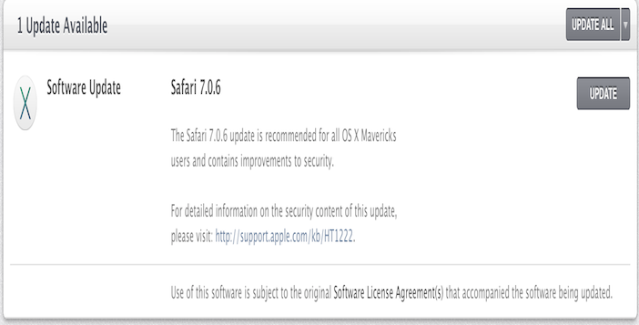 Apple, Safari 6.1.6 ve 7.0.6 Güncellemelerini Yayınladı