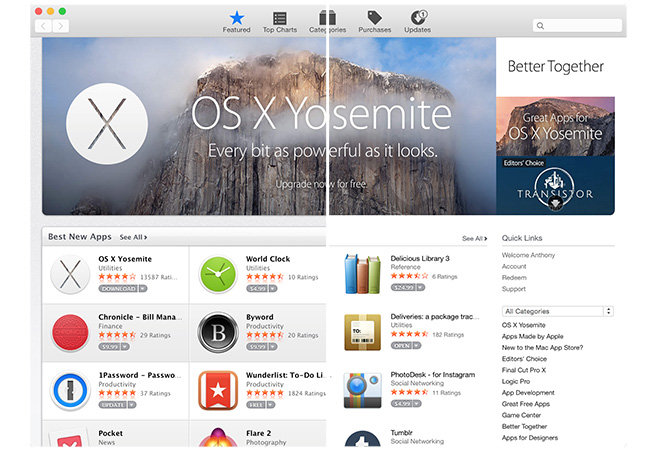 Mac App Store Tasarımı Yenilendi