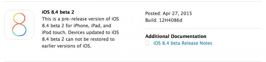 iOS 8.4 beta 2 Yayınlandı