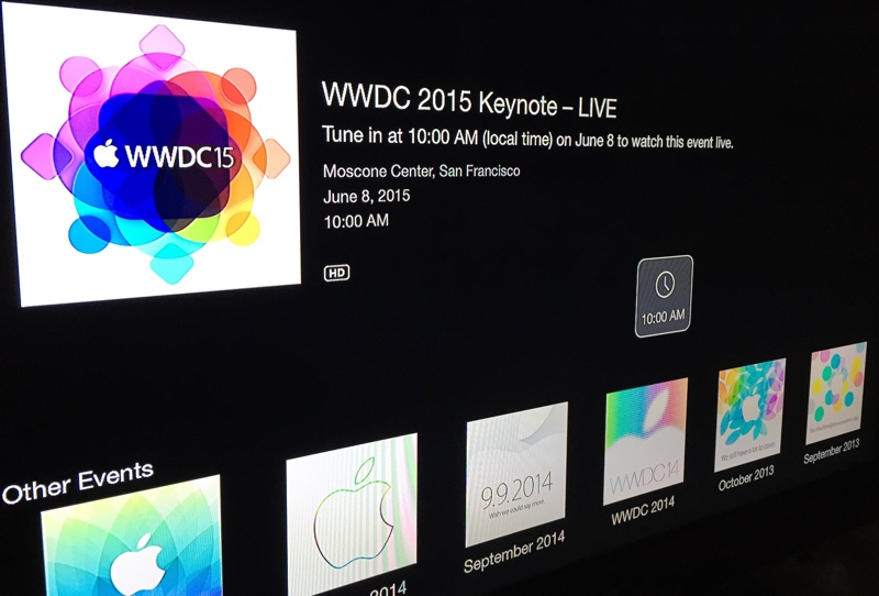 WWDC 2015, Apple TV’den Canlı Yayınlanacak