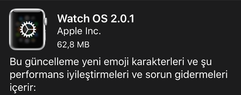 Watch OS 2.0.1 Yayımlandı